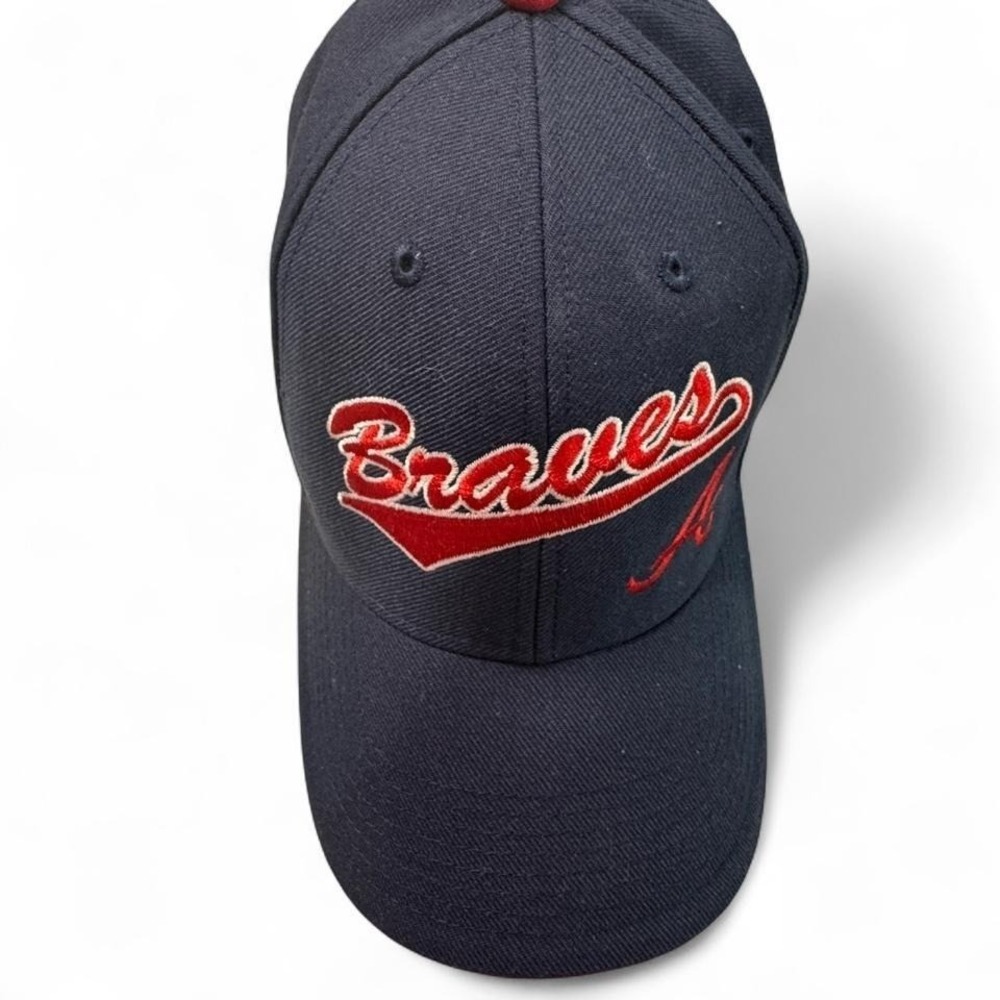 Atlanta Braves Script Baseball Cap Navy Red Fan Favorite OSFA Streetwear Game
